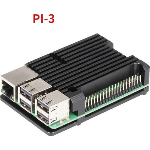 For Raspberry Pi 4 Model B Aluminum Case, Passive Cooling Alloy Protective Shell Metal Enclosure for Mod