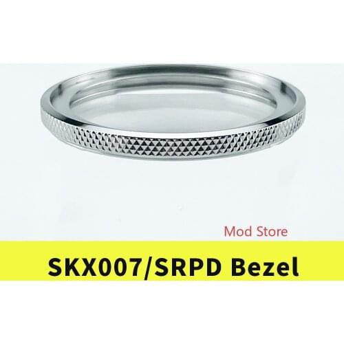 NEW ARRIVAL Knurled Bezel Silver Polished Finish 316L Stainless Steel SKX007/SKX171/SRPD