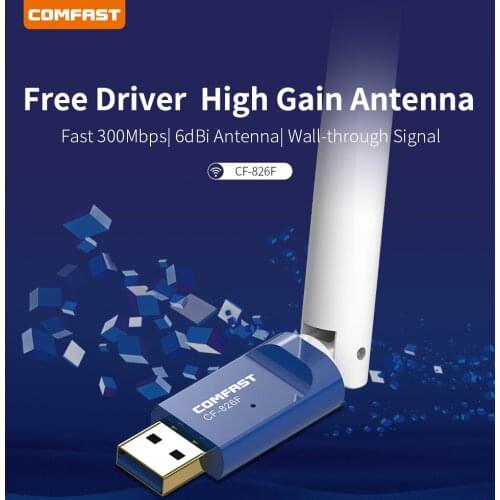Comfast CF-826F 6dbi Antenna USB wifi Adapter Wireless network Card 802.11b/n wifi antenna transmitter PC WI-FI LAN Receiver