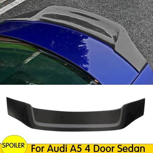 For Audi A5 Spoiler A5 Carbon Fiber Rear Spoiler Rear Trunk Spoiler 4 Door 2009-2016
