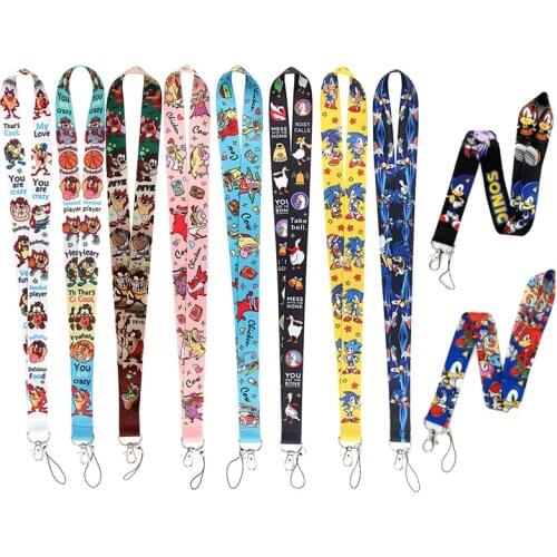 ER995 Cartoon Monster Funny Chicken Personality Lanyards ID Badge Holder ID Card Mobile Phone Straps Badge Key Holder Keychain