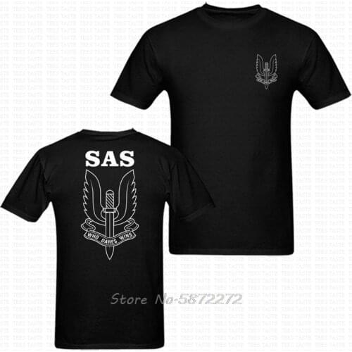 Sas T-shirt Special Air Service Who Dares Wins T Shirt Cotton British Army Military O Neck Men Tshirt Brand Clothing Police Tees