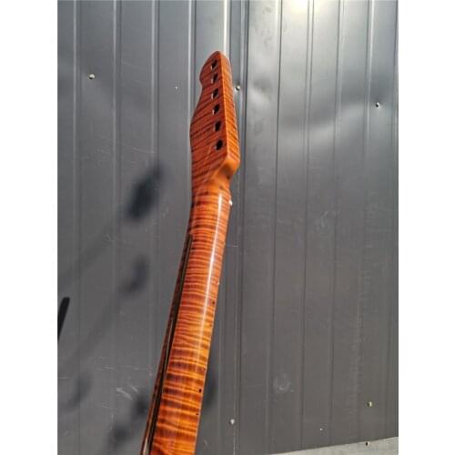 New flam tiger Electric guitar neck 21 fret 25.5'' maple made and maple Guitar Fretboard #28
