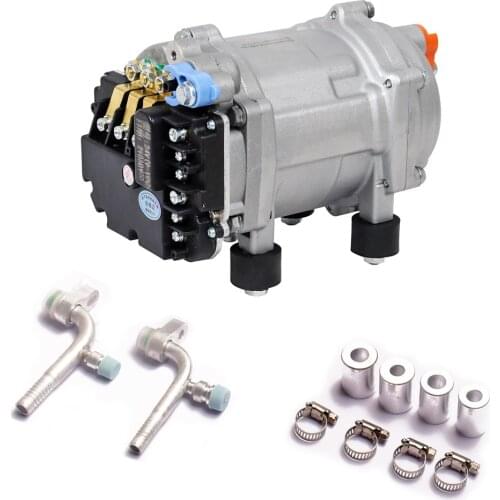 12V Electric Compressor Set for Auto 24V AC Air Conditioning Car Truck Bus Boat Tractor Shop Integrated compressor conditioner