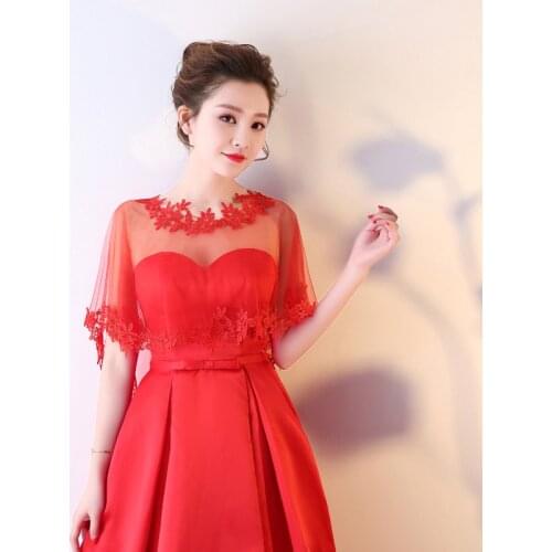 2020 Lace Evening Wraps Lace Cape Bolero Short Shawls Elegant Capa De Novia Bolero Wedding Marriage Accessory