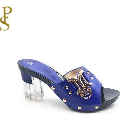 Summer womens slippers High heeled transparent womens shoes Leisure exquisite metal fashion accessories womens high heels