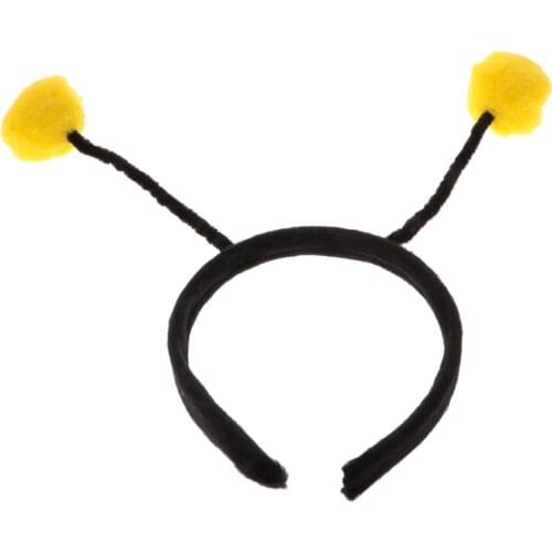 Pack of 2 Kids Insect Antennae Headband Bee Ant Ladybug Alien Headband Costume Yellow & Black