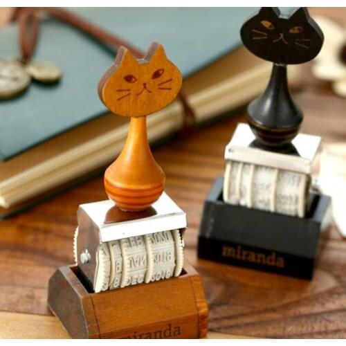 Miranda cat stamps for scrapbooking Stamping Diy scrapbook wood rubber stamp Diary deco carimbo Gift stempels