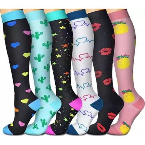 New Compression Socks Wholesale Multi Pairs Running Women Men Socks Anti Fatigue Athletic Nylon Fit Medical Nursing Cycling
