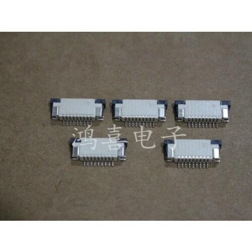 WZSM Brand New FFC flexible flat cable connector FPC socket 1.0mm pitch 9 pin Free Shipping
