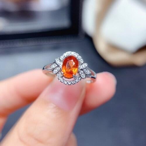 Attractive Fenda gemstone ring gor women real 925 silver natural gem certified good color girl birthday gift lucky birthstone