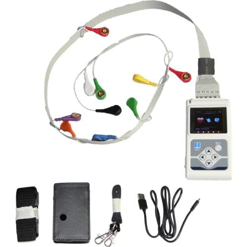 PC Software 12 lead 24h Analyzer TLC5000 Hand-held Dynamic ECG/EKG Holter Monitoring Recorder System analyzer USB ECG Holter