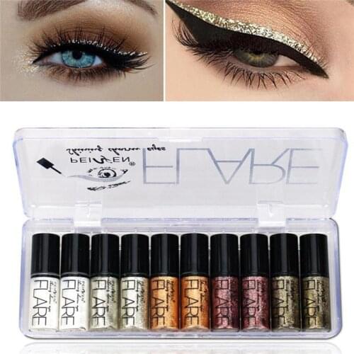 SPECIAL PRICE Silver Rose Gold Color Liquid Glitter Eyeliner Shiny Eye Liners Women Eye Pigment Korean Cosmetics