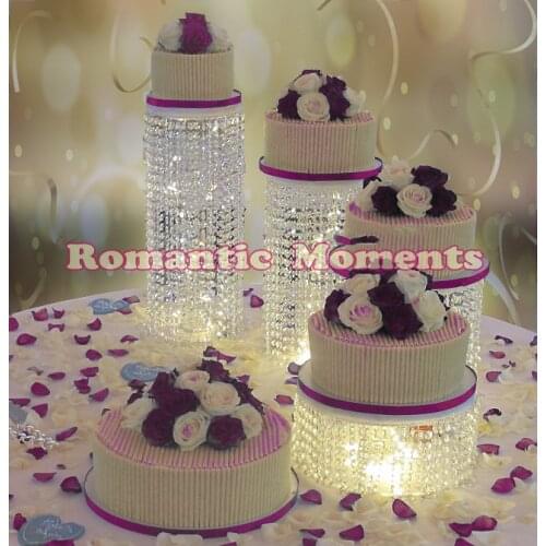 Wedding Crystal Cake Stand - Wedding Centerpiece - 4PCS/Lot