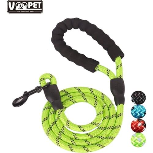 Pet Leash Reflective Strong Dog Leash 5ft Long with Comfortable Padded Handle Heavy Duty Training Durable Nylon Rope Leashes