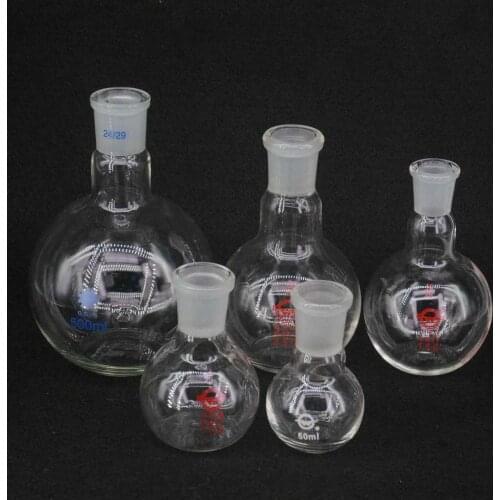 50/100/150/250/500ml Borosilicate Glass One Mouth Short Neck Flat Bottom Flask Boiling For Laboratory