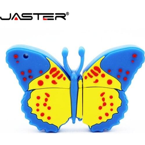JASTER USB 2.0 Butterfly USB flash drive cartoon Pen Drive minions Memory stick pendrive 4GB 8GB 16GB 32GB 64GB USB stick gift