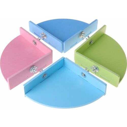 Hamster Fan shape Platform Perch Pet Parrot Stand Rack Toys Rat Squirrel Springboard Cage Accessories for Small Animal C42