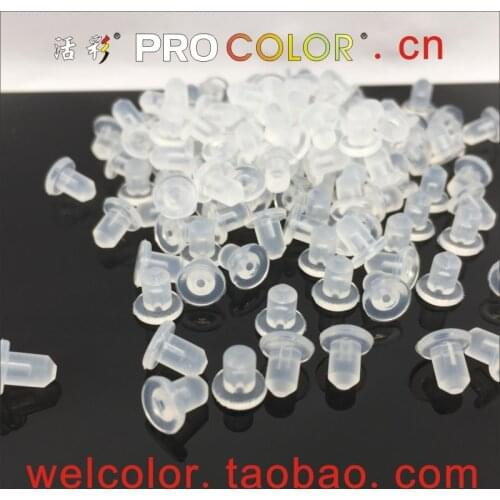 High Transparent Soft half solid food Silicone rubber Seal plug 3.1 3.18 3.2 3.3 3.5 1/8" mm 3.18mm 3.2mm 3.5mm with 1 1mm hole