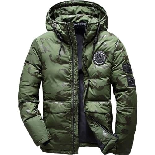 Winter Warm Snow Jackets Mens White Duck Down Jacket Parkas Man Thicken Coats Outdoor Fishing Camping Hiking Hunting Jackets