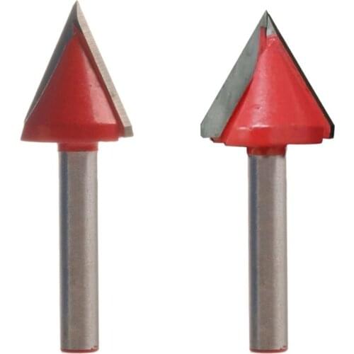 1/4" V Groove Bit 60° Degree Router Carving Tool Woodworking Cutter 6 x 22mm