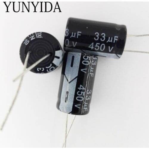 5PCS 33UF 450V Aluminum Electrolytic Capacitor 16x25mm