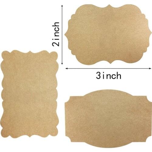 3 kinds design 100 pcs Vintage Blank Kraft Label Handmade Sealing Sticker For Gift Cake Baking Sealing Packaging DIY