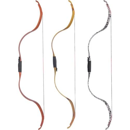 49 Inches 25 Lbs Traditional Bow Removable Nano Resin Bow for Children Youth Left and Right Hand Archery Hunting Shooting