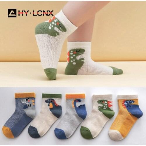 5 Pairs/Lot Summer Baby Socks Boy Girl Lace Mesh Sock Cute Cotton Summer Breathable Princess Short Socking Babies Toddlers Socks