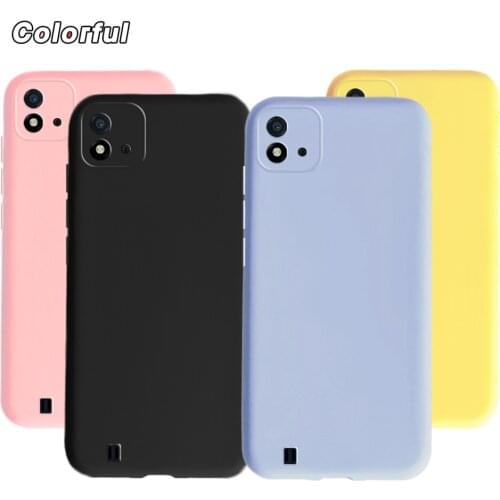 For Oppo Realme C11 2021 Case Realme C20 Case Cover 4 Candy Color Cute Phone Case For Realme C11 2021 C20 C 11 20 Back Cover