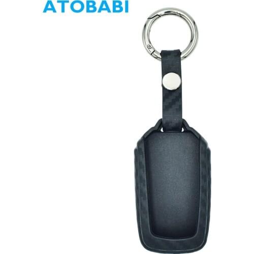 Carbon Silicone Car Key Case For All New Isuzu D-max/ Mu-x 3.0/ X-series Smart Remote Control Fob Cover Keychain Protector Bag