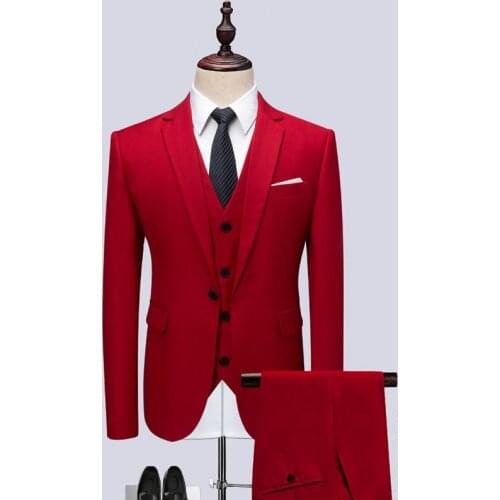 9 Colors Dress Business 2021 New Arrivals Solid One Button Skinny Wedding Suits For Men Size M-5XL 6XL
