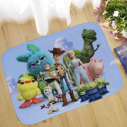 Disney Cartoon Toy Story Game Carpet Stitch Mermaid Bathroom Children Kids Girl Boy Non-slip Bedroom Living Room Rug Indoor Mat