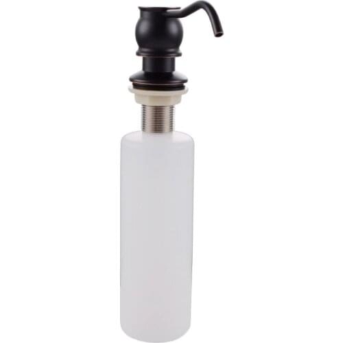 Oil Rubbed Bronze Kitchen Sink Liquid Soap Dispenser with Brass Pump and PP Bottle
