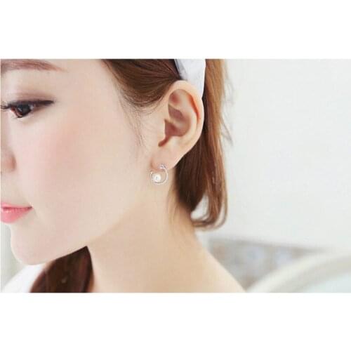 Dollybling 2020 Half Moon Pearl Earrings Wedding Jewelry Teardrop Dangle Pendant Classic Bridesmaid Gifts Bridal Set ERN 11351