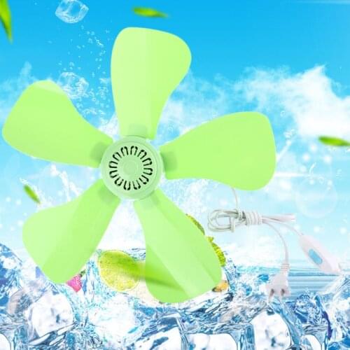 AC 110V 220V 5 Leaves 12.5inch Silent Household Dormitory Bed Electric Hanging Fan with Switch Ceiling Fan Energy Saving