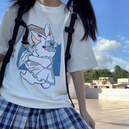 Tshirt Harajuku Sleeve T Shirt Letter Print Vintage T-shirt Streetwear Oversize top Accessory Summer Unisex Short Punk Gothic