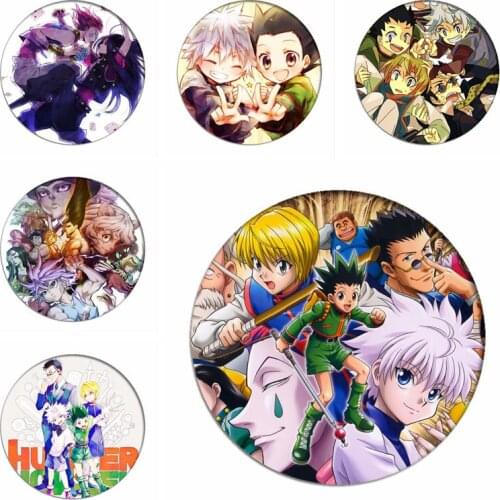 Hunter x Hunter Cosplay Backpack Badges Gon Freecss Brooch Icon Collection Bags Killua Zoldyck Kurapika Breastpin for Clothing