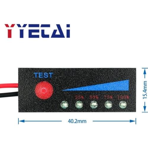 YYT 3.7V 2S/3S/4S lithium battery pack power indicator 12V1 car battery indicator board anti-reverse connection