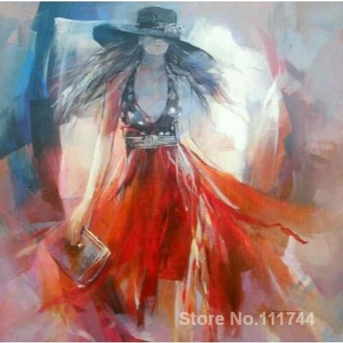 Art for living room wall Fashionable elegant lady by Willem Haenraets paintings High Quality Hand painted