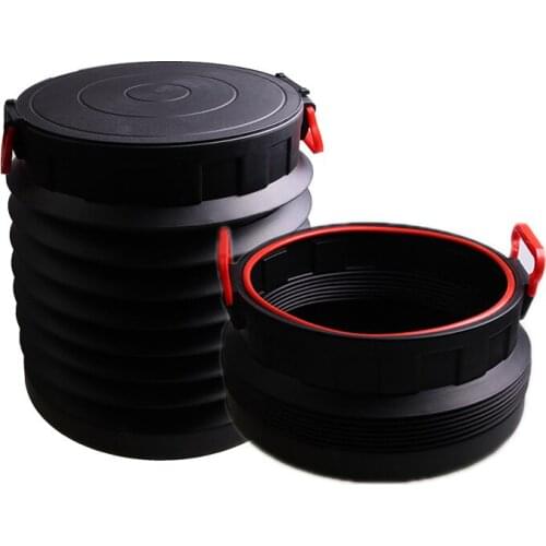 25L Round folding fishing bucket telescopic storage bin trash storage can