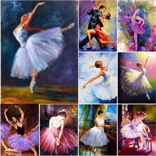 5D Diy Diamond Art Painting Kit Ballet Girl Full Drill Diamond Embroidery Mosaic Portrait Art Pictures Home Decoration