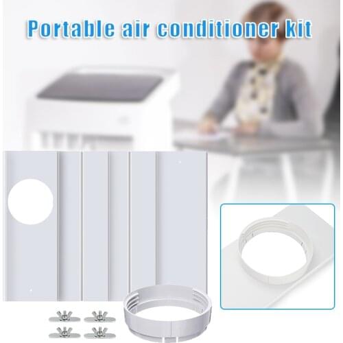 Window Slide Kit Plates for Portable Air Conditioner AC Vent Exhaust Hose Kit Window Cover Board with Round Coupler Dropship