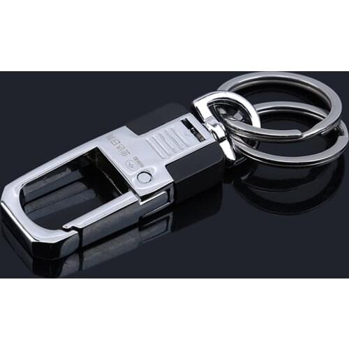 New Fashion Jewelry Metal Keychain mens Car Simple And Metal Alloy Buckle Waist Car Keychain Key Ring Decoration Accessories