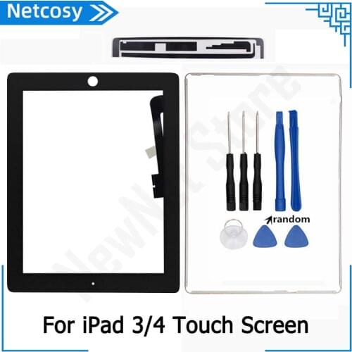 New Touch Screen For iPad 3 4 iPad3 iPad4 A1416 A1430 A1403 A1458 A1459 A1460 LCD Outer Digitizer Sensor Glass Panel Replacement
