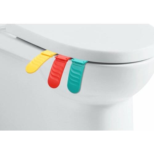 Toilet Closestool Seat Handle With Adhesive Sanitary Seat Cover Lifting Device 1pc Toilet Seat Cover Lifter Foldable