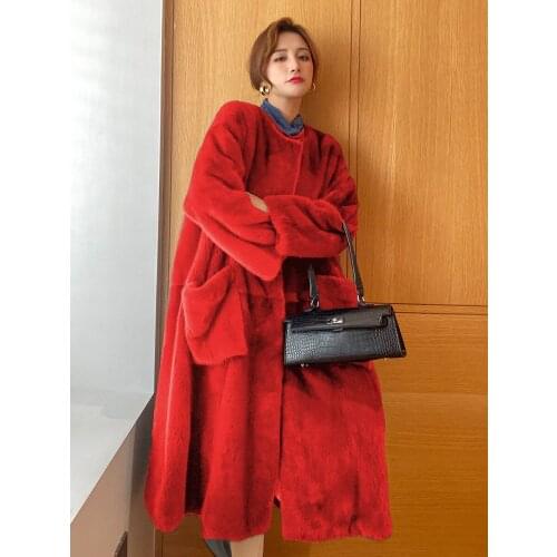 Faux Fur Coat Fur Coat Women Jacket Womens Winter Jacket Plus Velvet Coats Woman Winter 2021 Solid Overcoat Female Plush Jacket