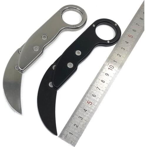 5.91'' CS Folding Karambit Knife Survival Tactical Knife Outdoor Combat 440C Steel Camping Hunting Pocket Knives EDC Multi Tools