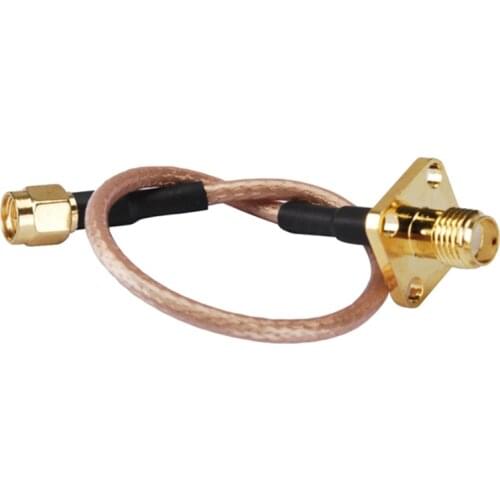 Superbat SMA Jack Panel Mount Straight to SMA Plug Straight Pigtail Cable RG316 15cm RF Coaxial Cable