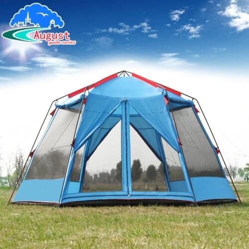 UV 8 10 12 Person 2 Layer Anti Rain Mosquito Proof Awning Gardern Pergola Family Beach Sun Shelter Fishing Outdoor Camping Tent